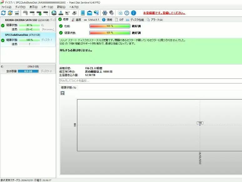 【再値下げ】SP SPCC 2.5インチSSD 512GB 100%