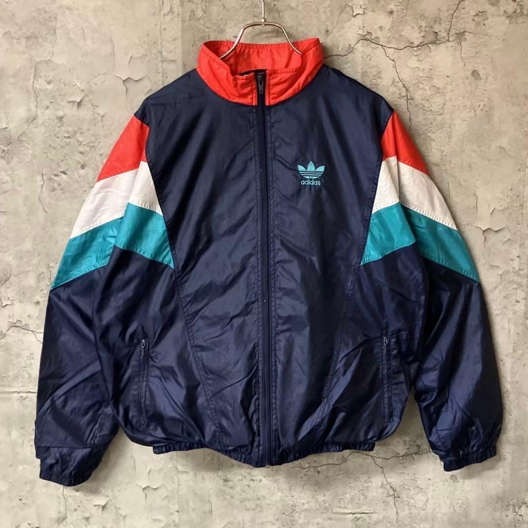 adidas ジャージ　トレフォイル　トラックジャージ　ナイロンジャケット