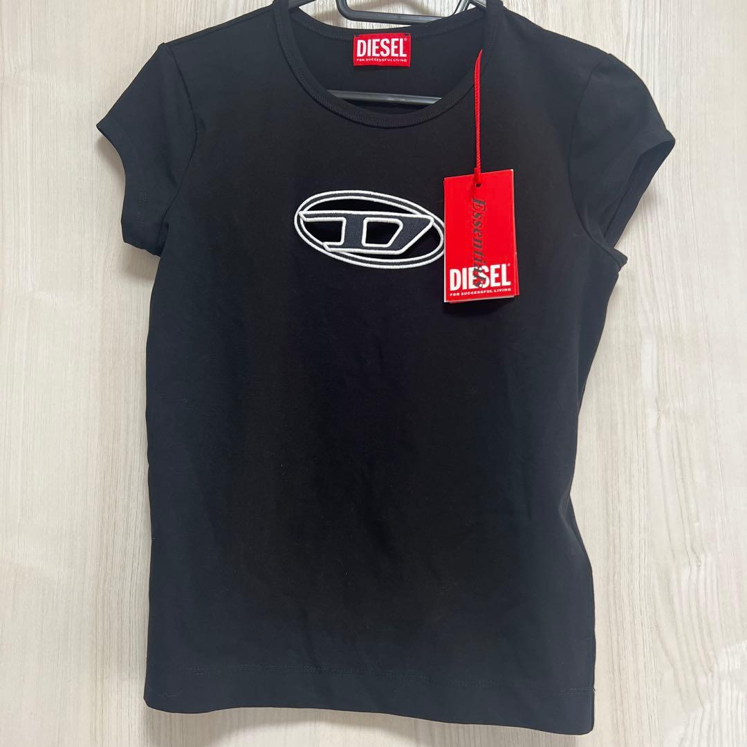【ミルクティー】DIESEL ブラック Tシャツ 半袖