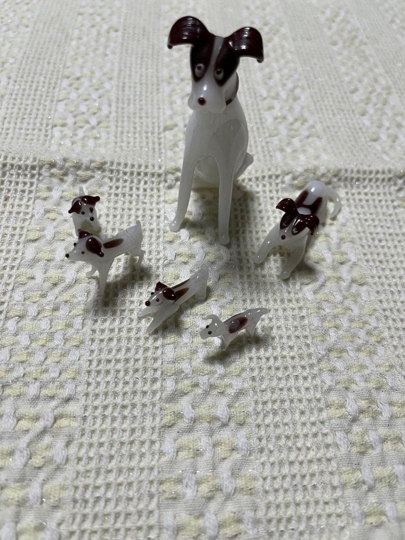 ガラスの置物。まとめ売り、動物セット。