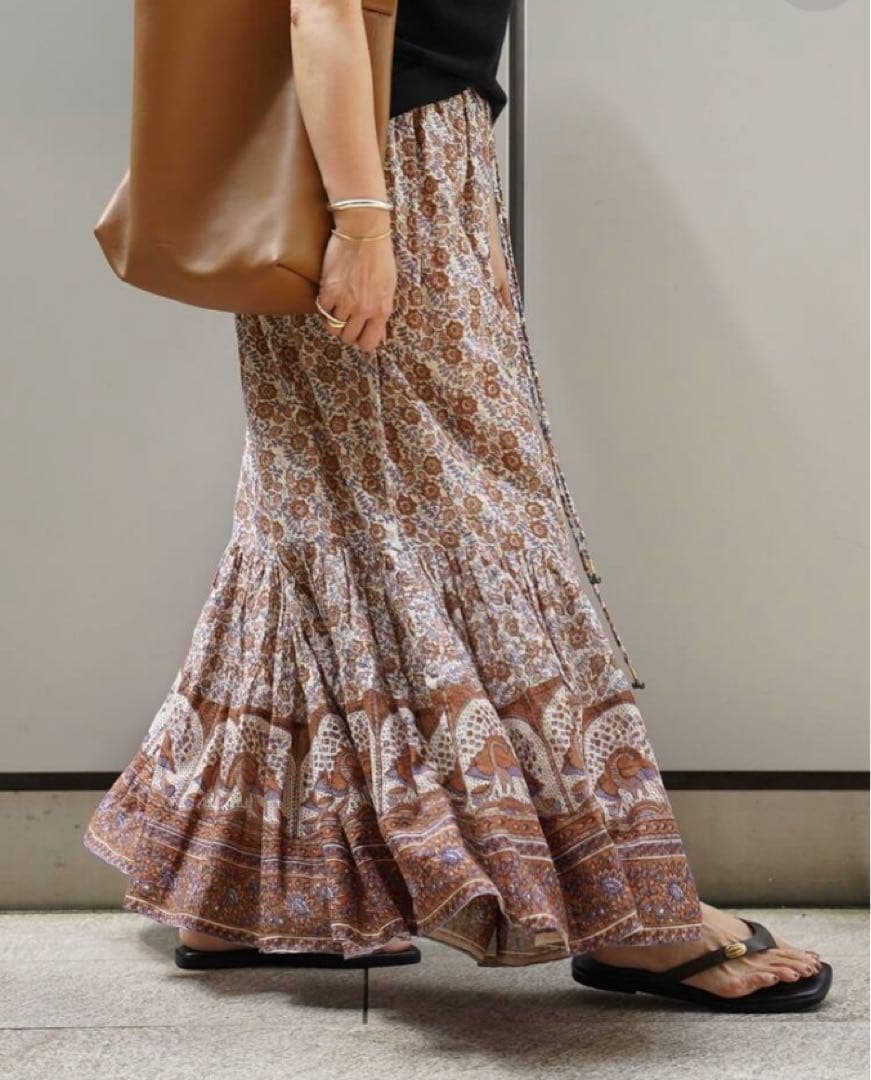25SS タグ付　Deuxieme classe ロングスカート　マキシ　花柄