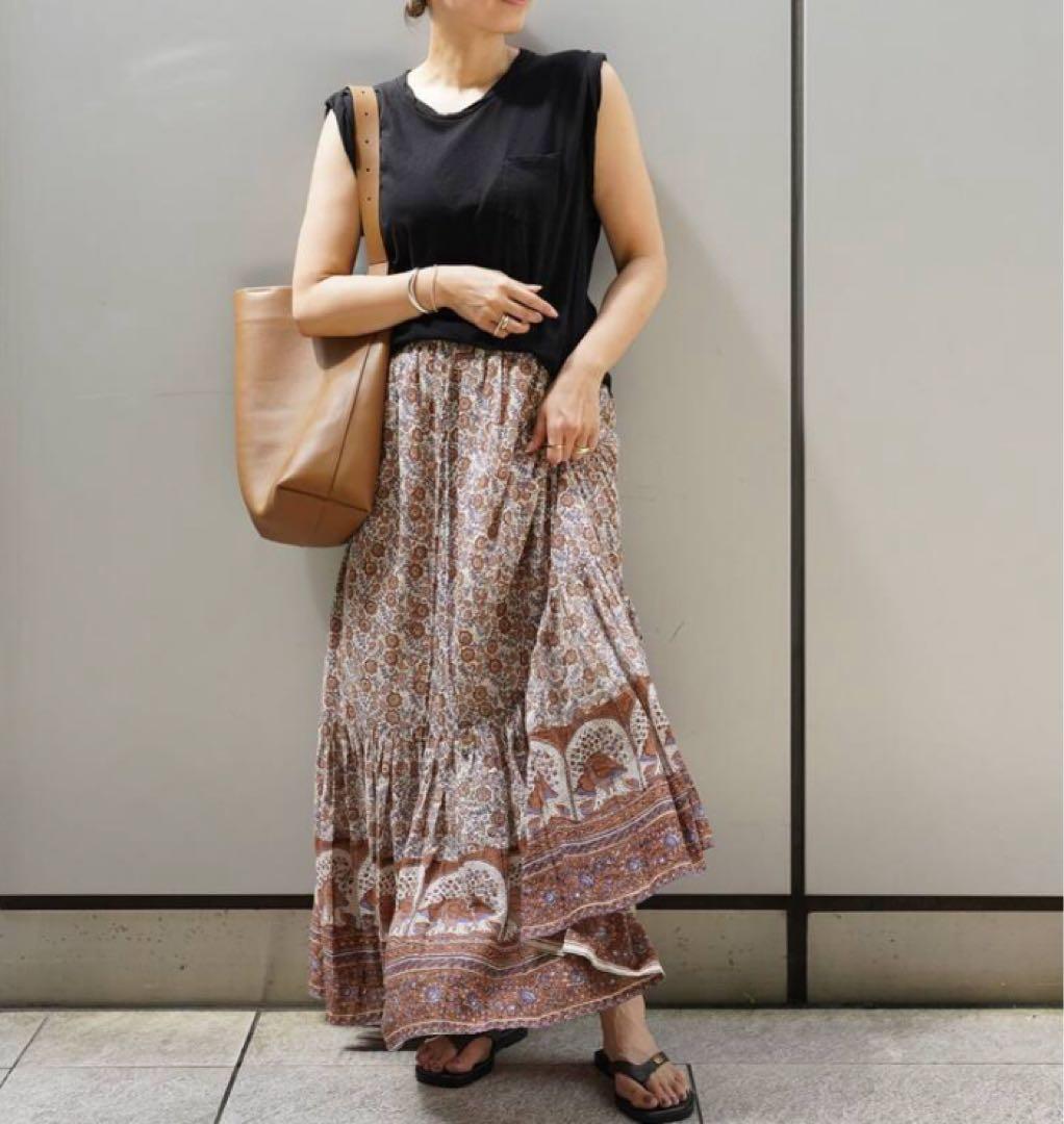 25SS タグ付　Deuxieme classe ロングスカート　マキシ　花柄
