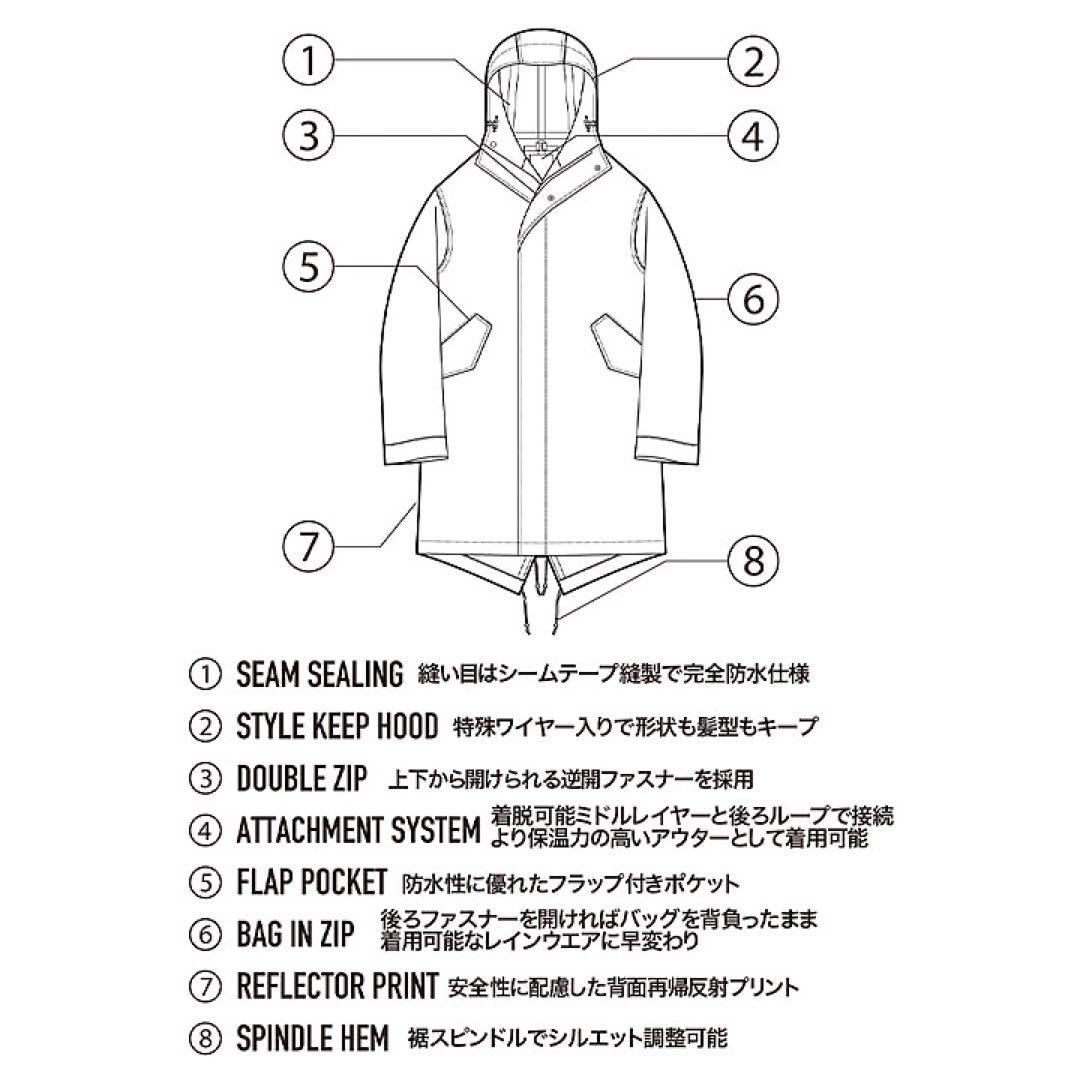 《希少サイズ》ワークマン コールド ウェザー バッグイン レイン ロングコート
