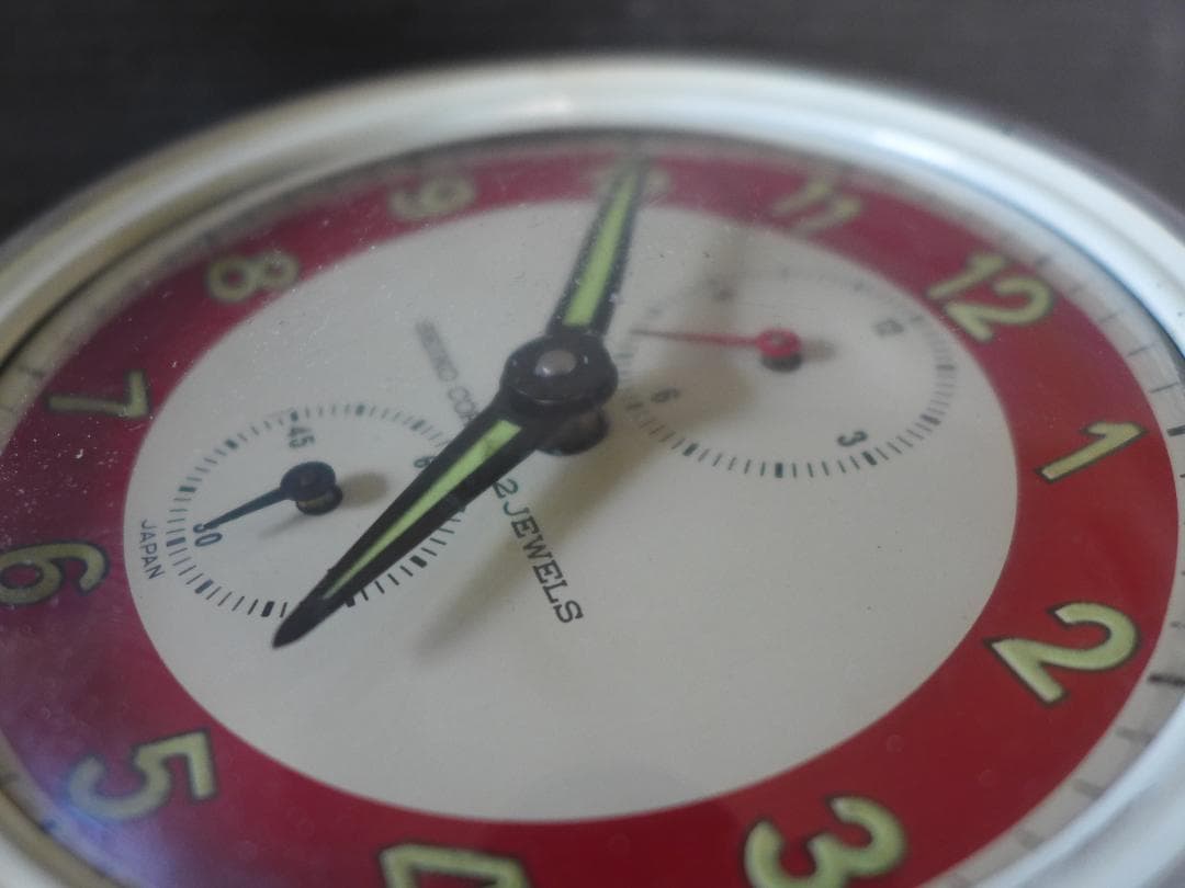 時代物【可動品】SEIKO セイコー ゼンマイ機械式 　置時計　2JEWELS