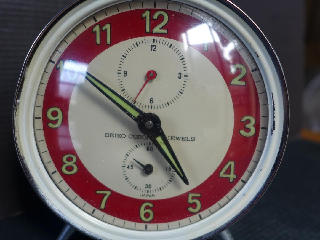 時代物【可動品】SEIKO セイコー ゼンマイ機械式 　置時計　2JEWELS