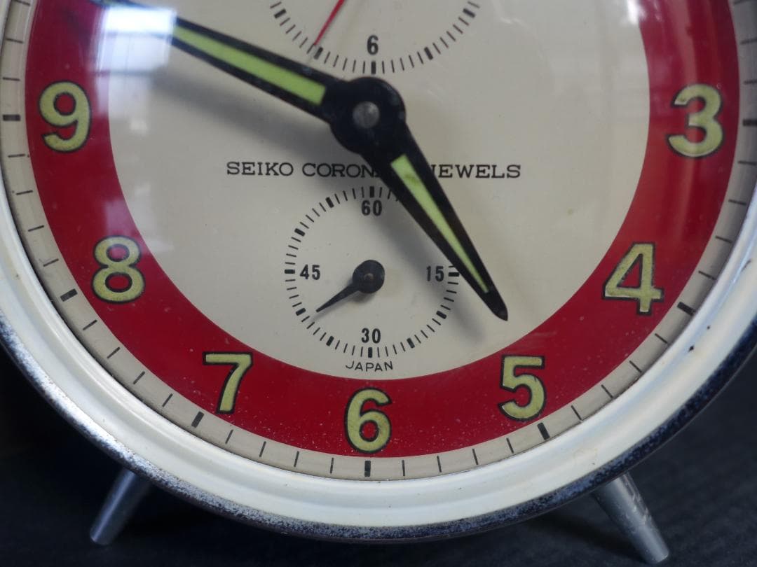 時代物【可動品】SEIKO セイコー ゼンマイ機械式 　置時計　2JEWELS