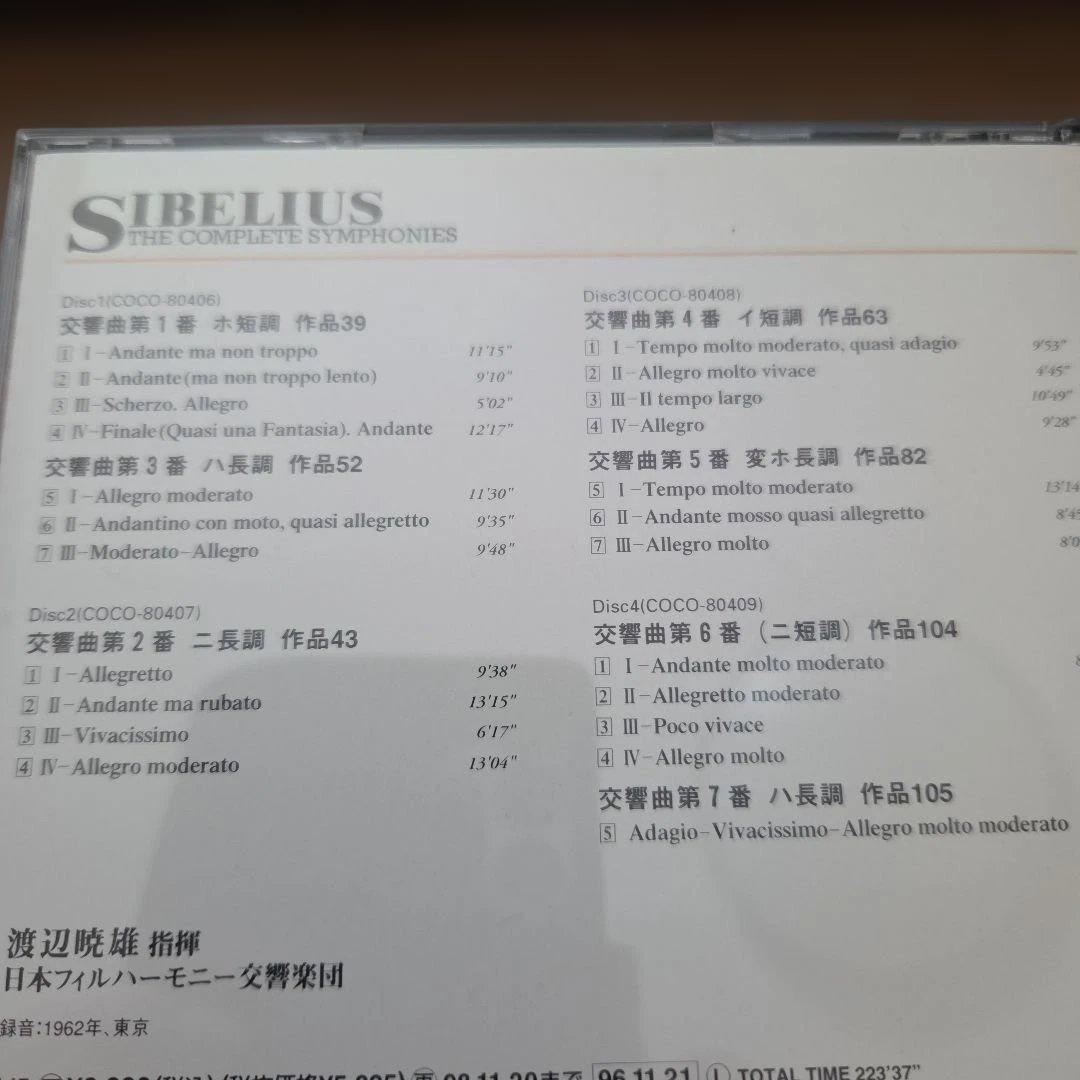 渡辺暁雄指揮日本フィル　シベリウス交響曲全集1962年