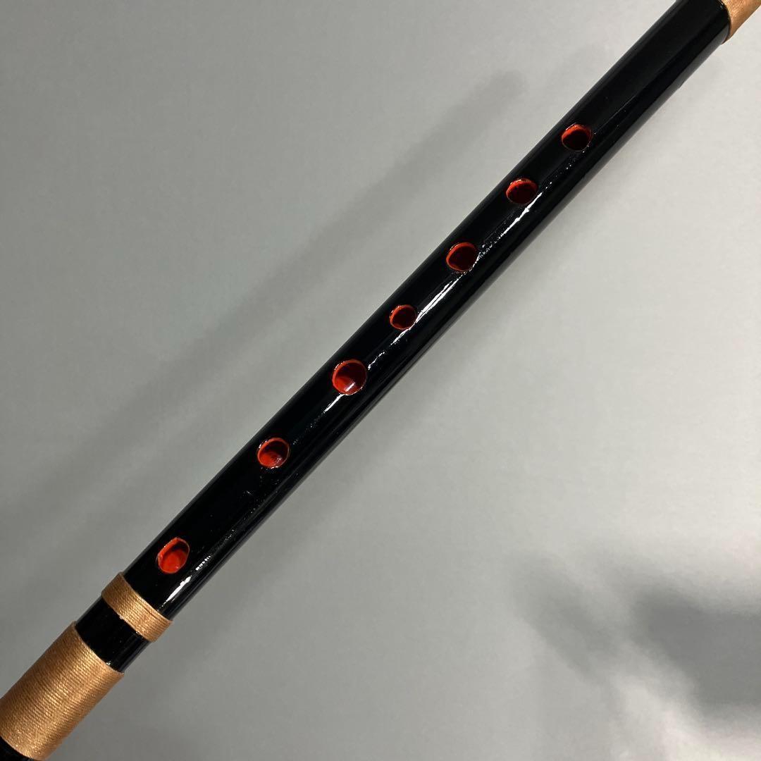 篠笛七本調子 B菅　ドレミ調　MR7-89 天地糸巻西洋音階 竹笛 和楽器 黒塗