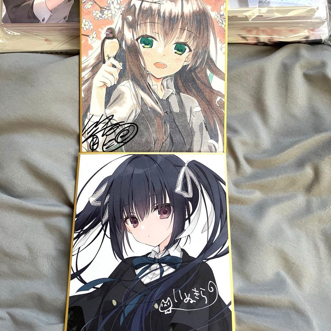 【新品未開封】サクラノ刻 サイン入りミニ色紙2枚&初回限定版特典&プロモカード