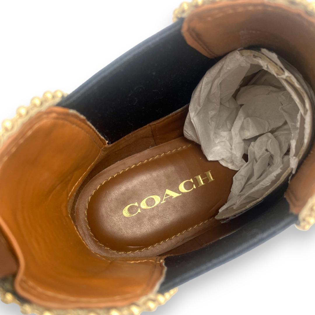 【COACH】レヴィ ブーティ シグネチャー サイドゴアブーツ 24.0cm
