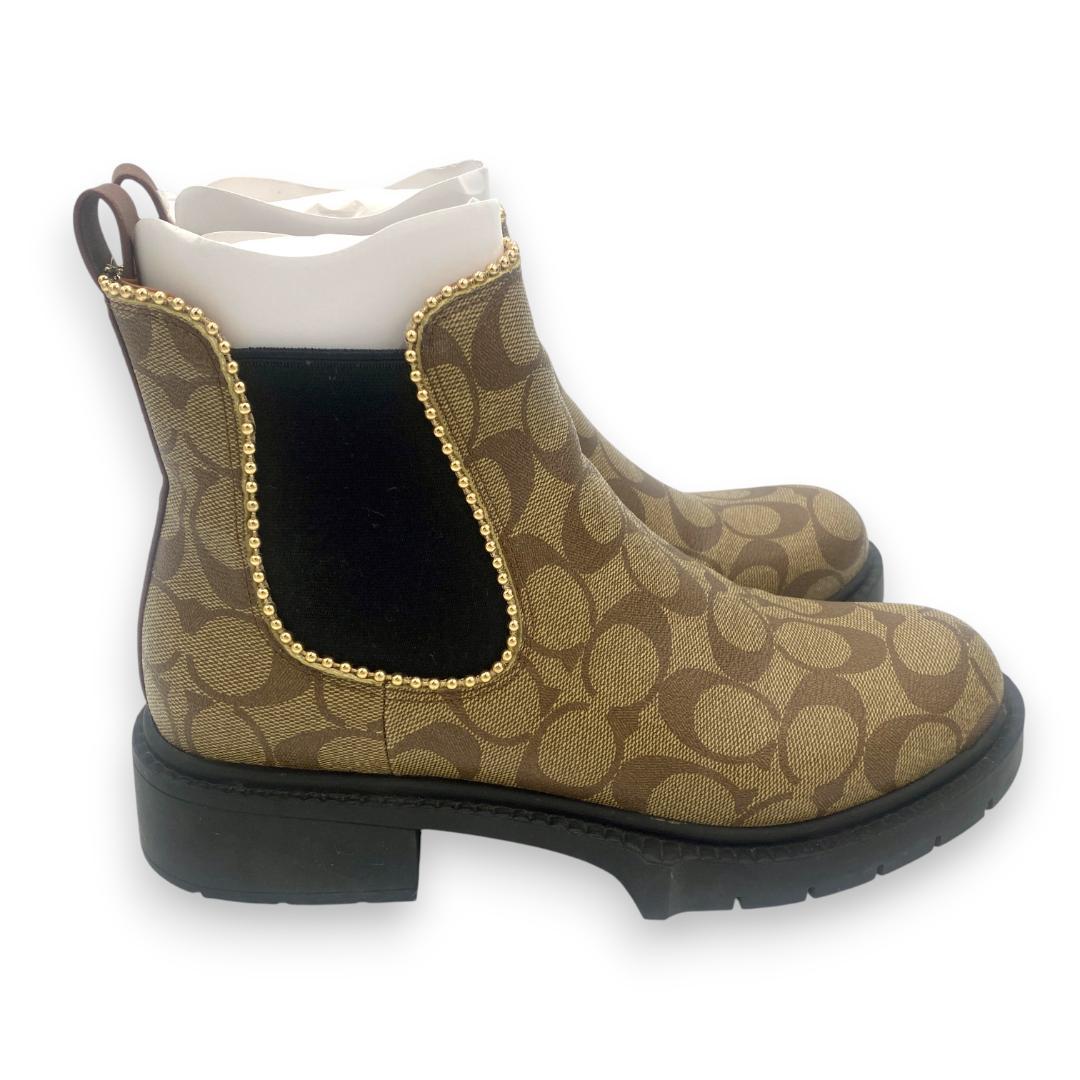 【COACH】レヴィ ブーティ シグネチャー サイドゴアブーツ 24.0cm