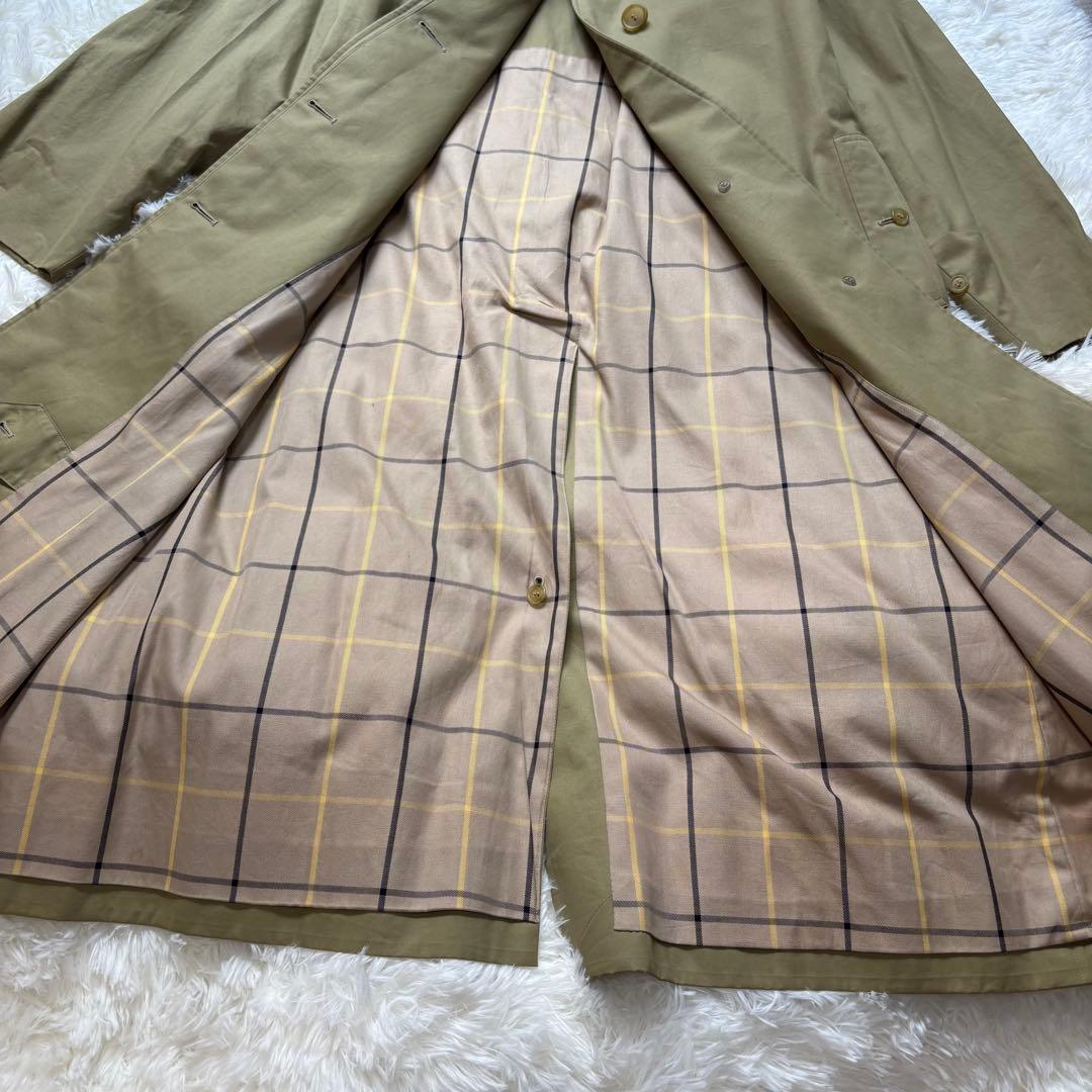 BURBERRY ステンカラーコート　ノバチェック　裏ノバチェック 玉虫色　M