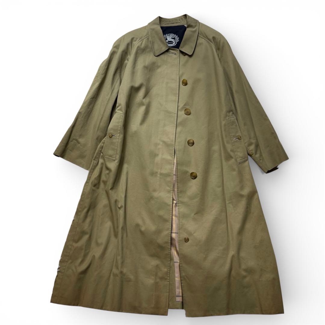 BURBERRY ステンカラーコート　ノバチェック　裏ノバチェック 玉虫色　M