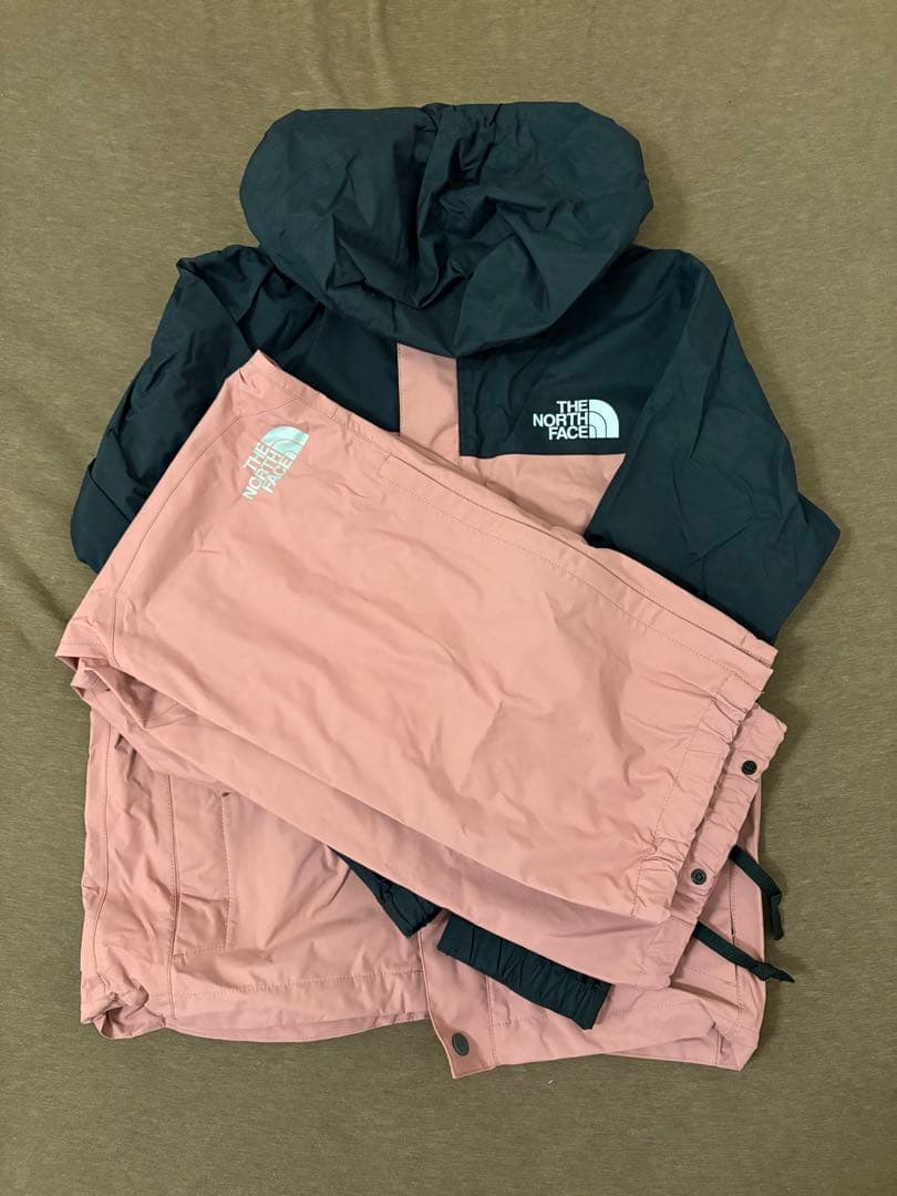 THE NORTH FACE レインコートパンツ　くすみピンクブラック130cm