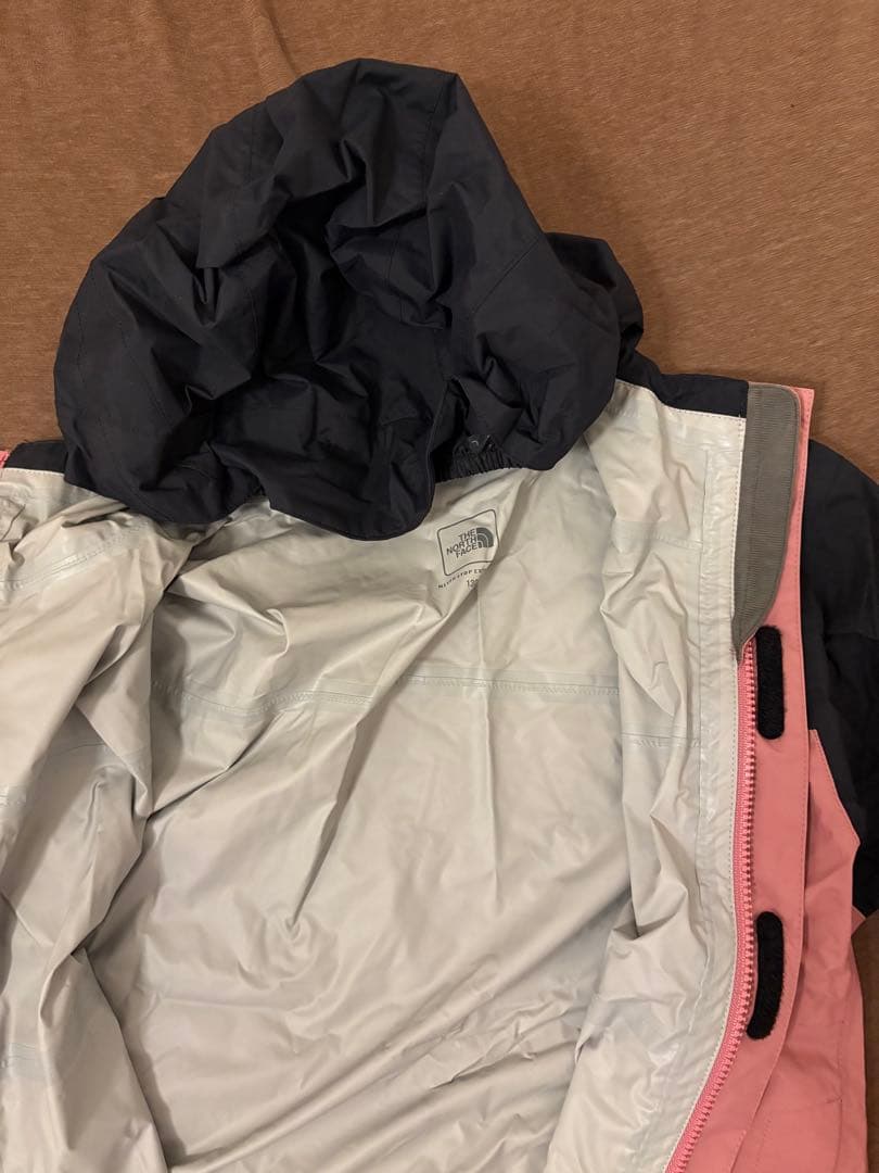 THE NORTH FACE レインコートパンツ　くすみピンクブラック130cm