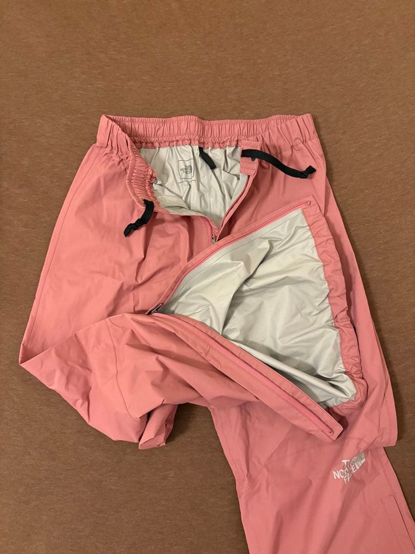 THE NORTH FACE レインコートパンツ　くすみピンクブラック130cm