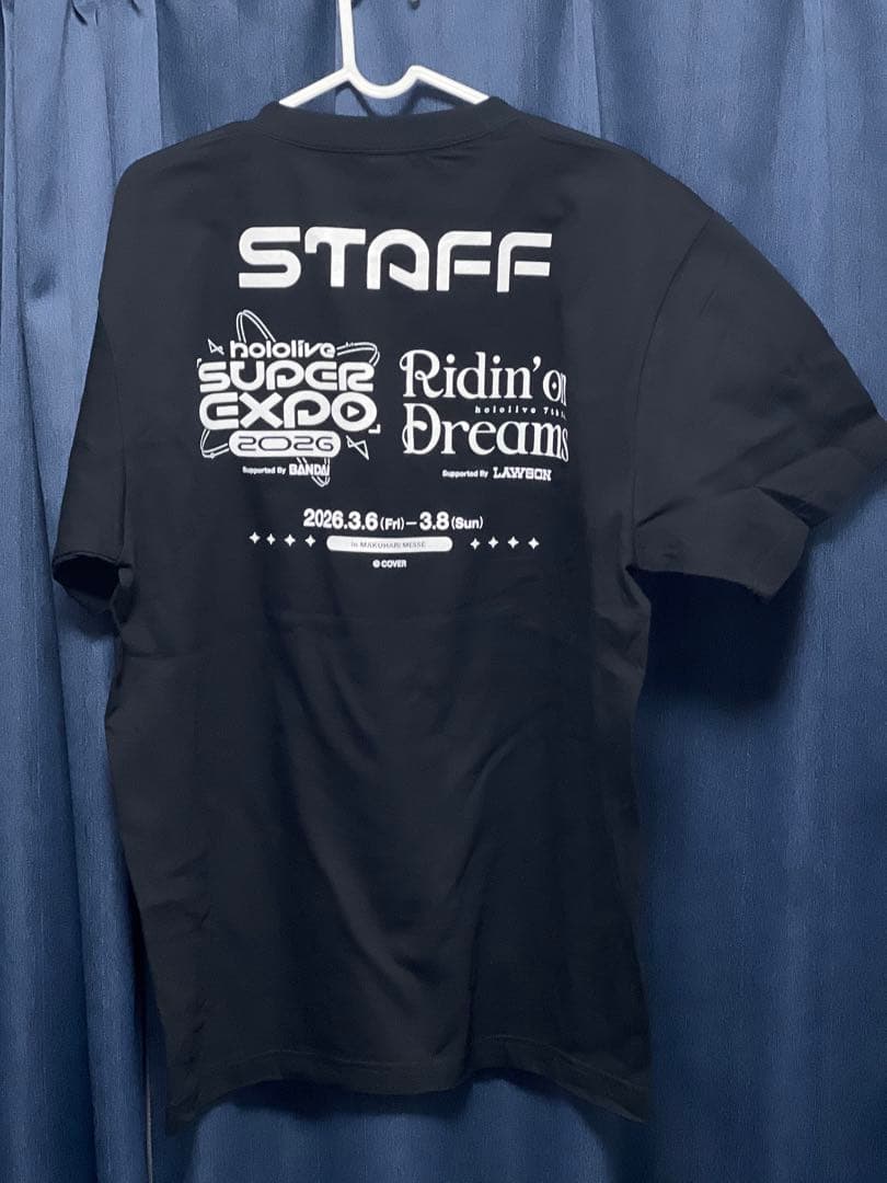 希少 ホロライブSUPER EXPO 2026 STAFF Tシャツ L
