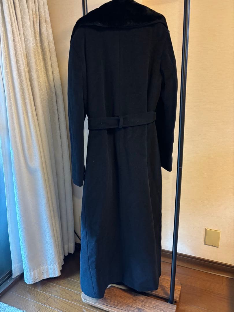 v*p様 またまた値下げ！！JILSANDERファー付きブラックロングコート