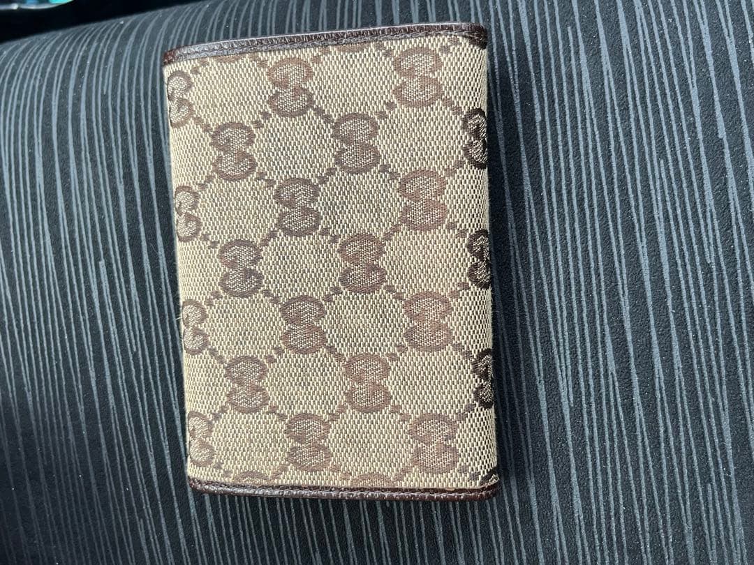 グッチ GUCCI GGキャンバス レザー 3つ折財布 ダブルホック Wホック