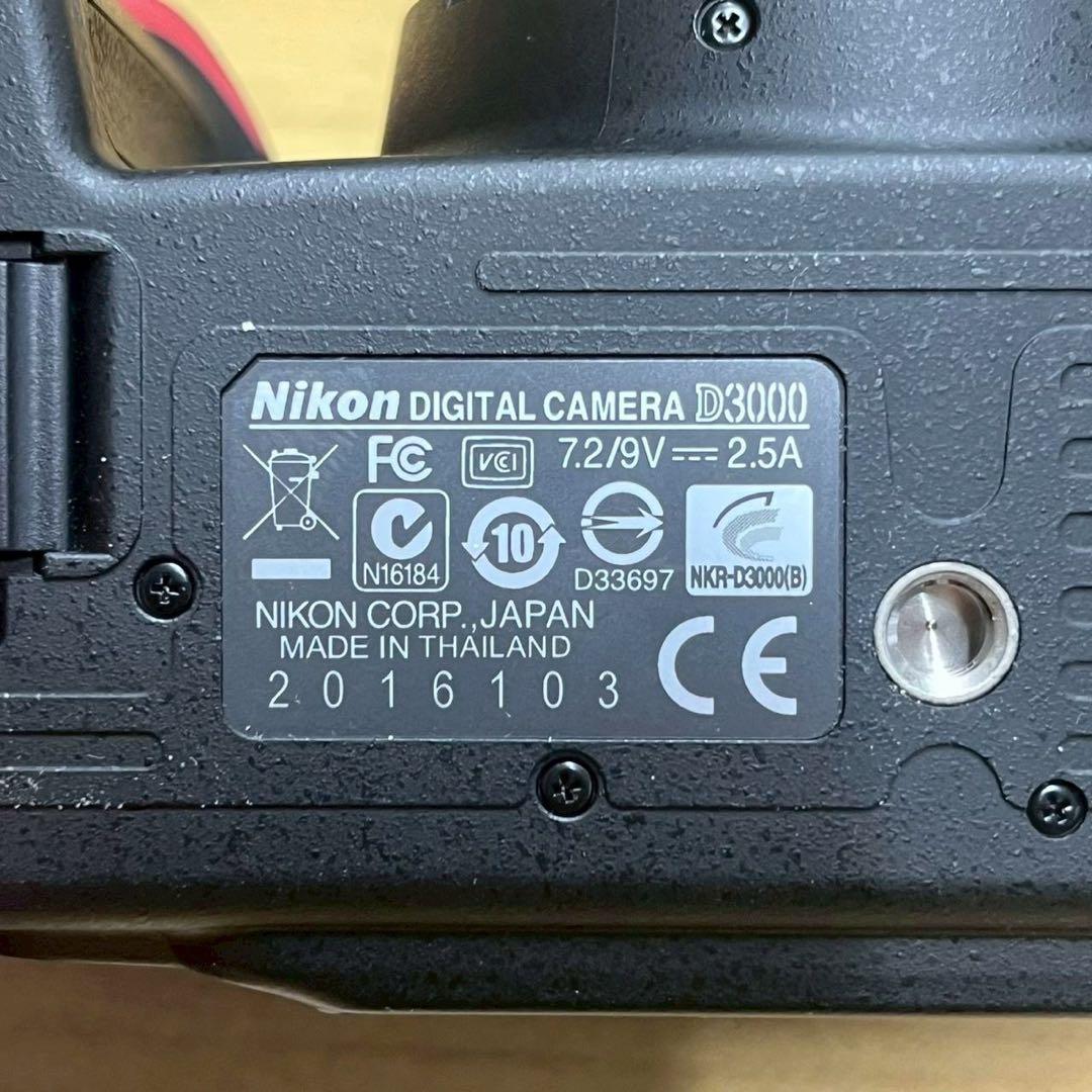 動作確認済 Nikon ニコン D3000 レンズ2本 バッテリー セット