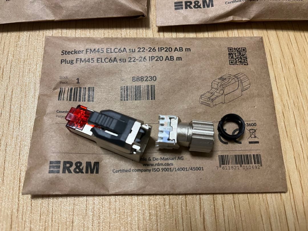 m*k様 Cat.6A 現場成端用RJ-45(UTP/STP) R888230