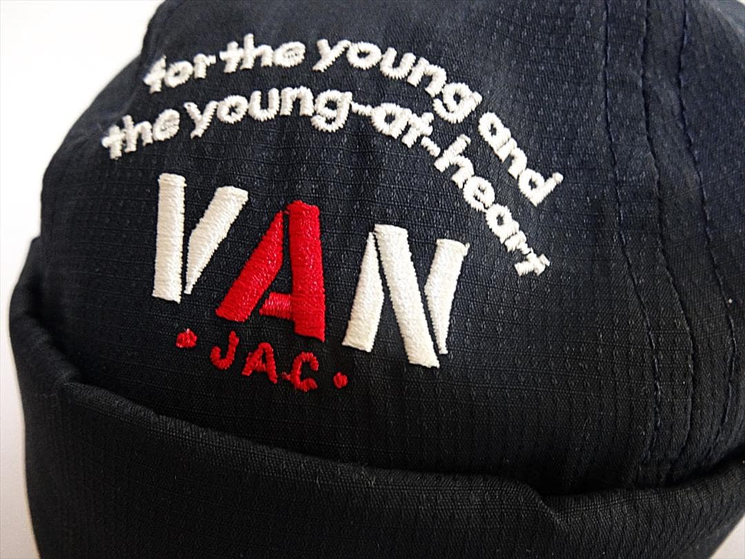 春夏!VAN JAC ヴァンヂャケット アーチロゴ刺繍 フィッシャーマンキャップ