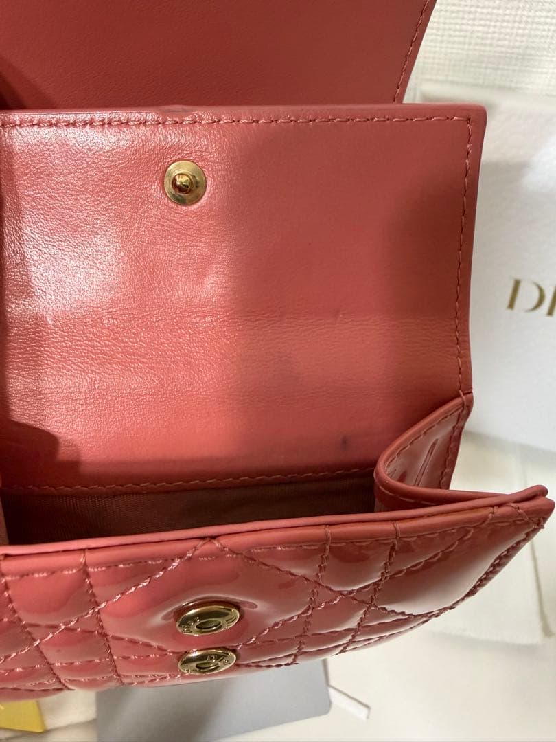 【e☆さま専用】LADY DIOR ロータスウォレット パテントカーフスキン財布