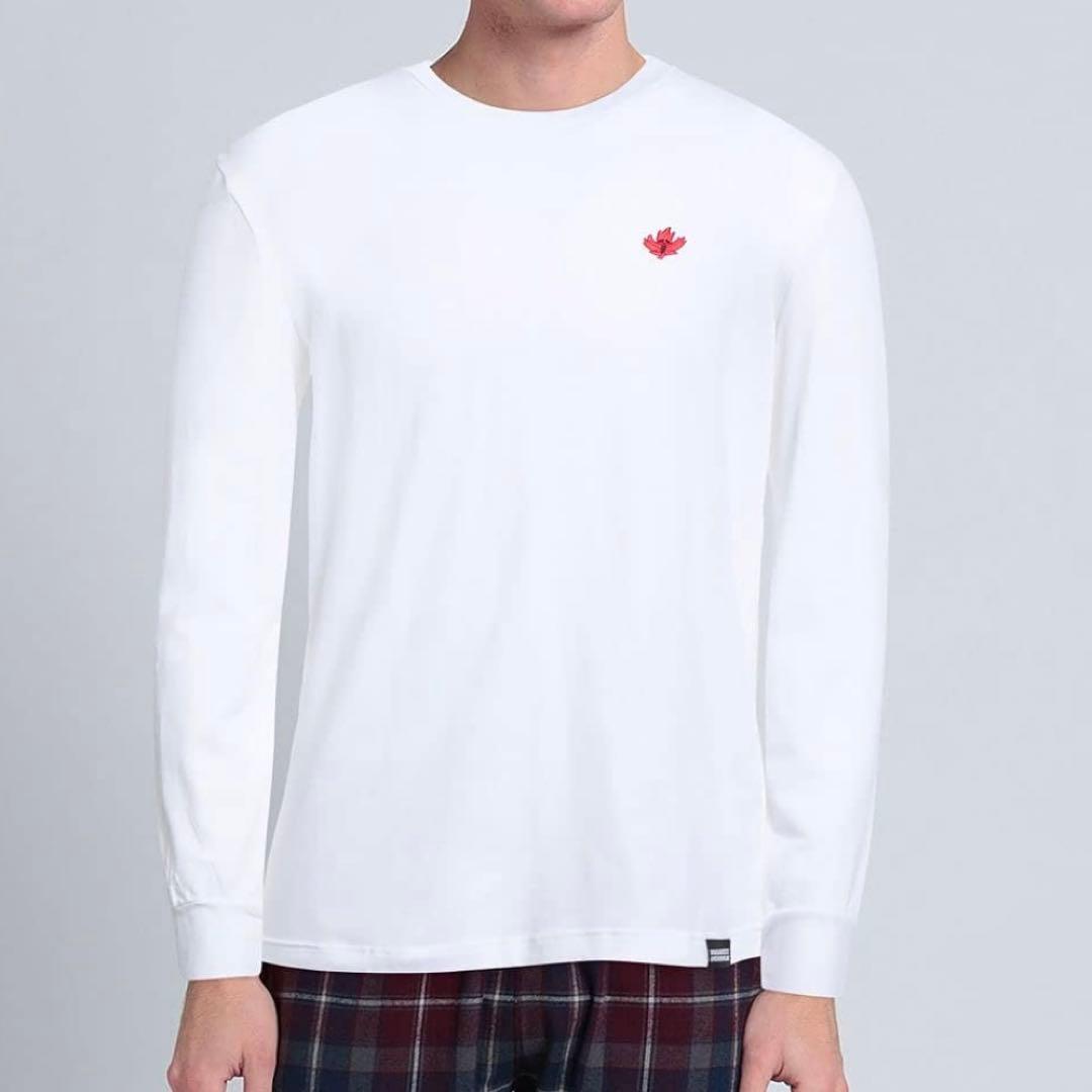 ディースクエアードDSQUARED2 ホワイト ロングスリーブ Tシャツ