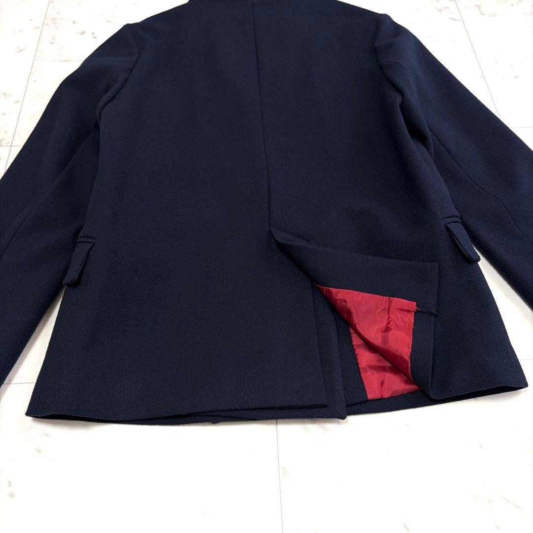 美品 シリン Sirin ゴールドボタンダブルジャケット Sネイビー ストレッチ