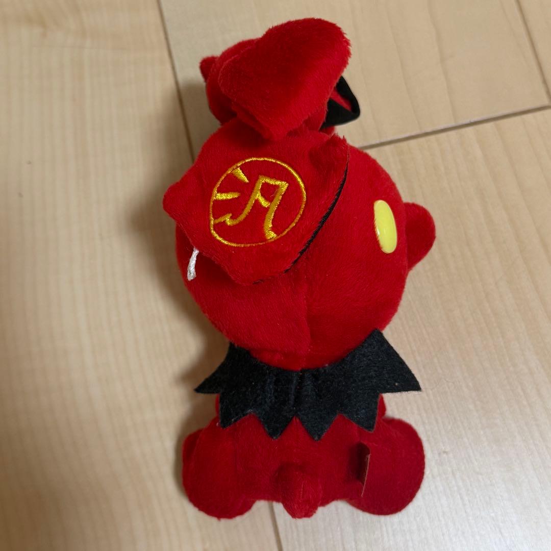 汎用うさぎ 悪魔型ぬいぐるみマスコット 黒 赤