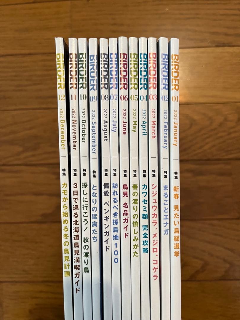 BIRDER（2022.1-12月号）　12冊セット