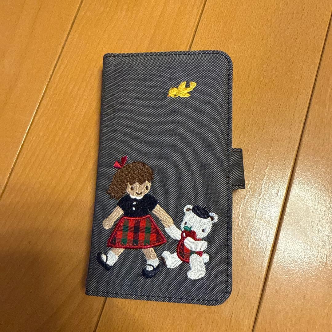 familiar スマートフォンカバー 女の子とクマ
