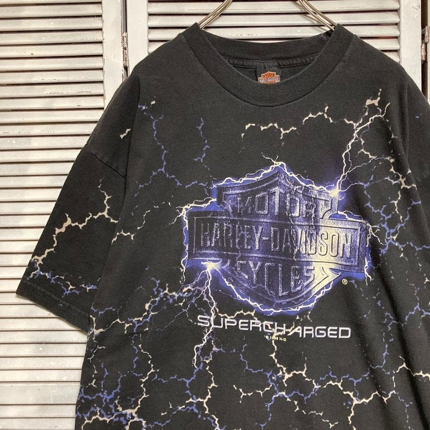 CBBB ハーレー Tシャツ USA製 90s ダビッドソン ライトニング