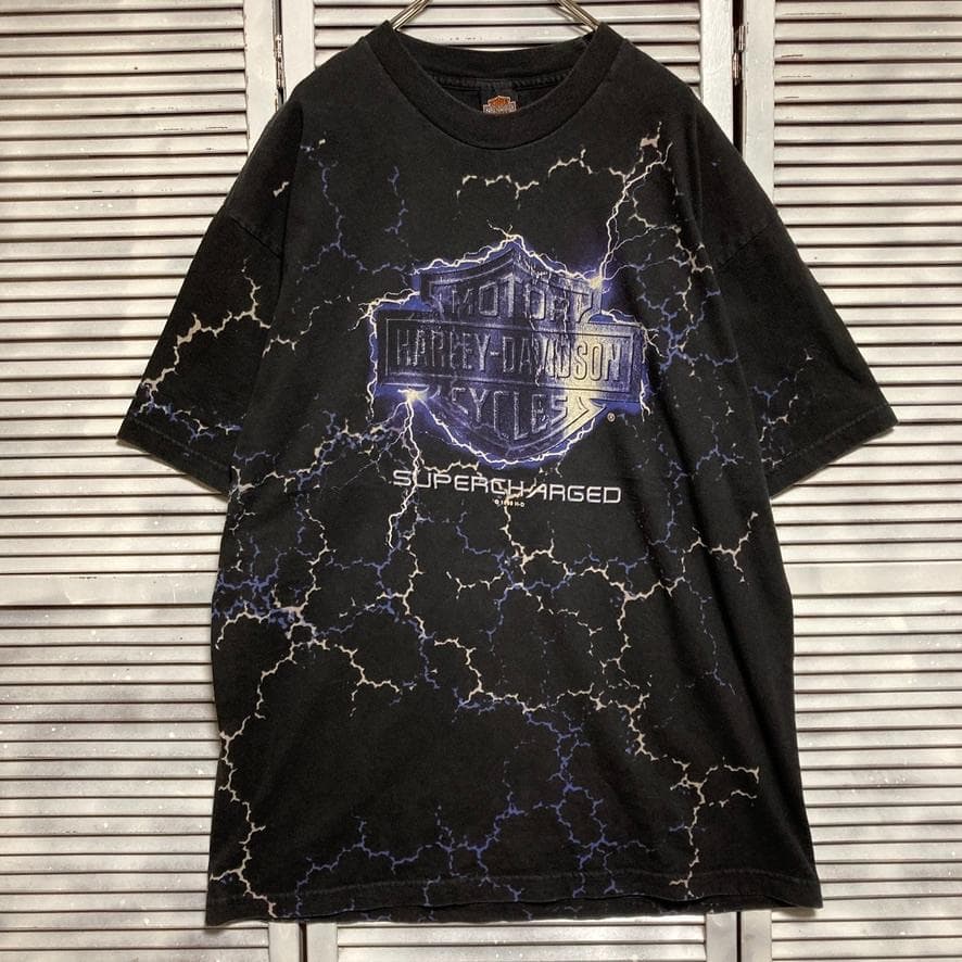 CBBB ハーレー Tシャツ USA製 90s ダビッドソン ライトニング