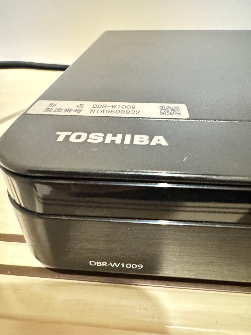 TOSHIBA 東芝 DBR-W1009 ブルーレイレコーダー 2019年製