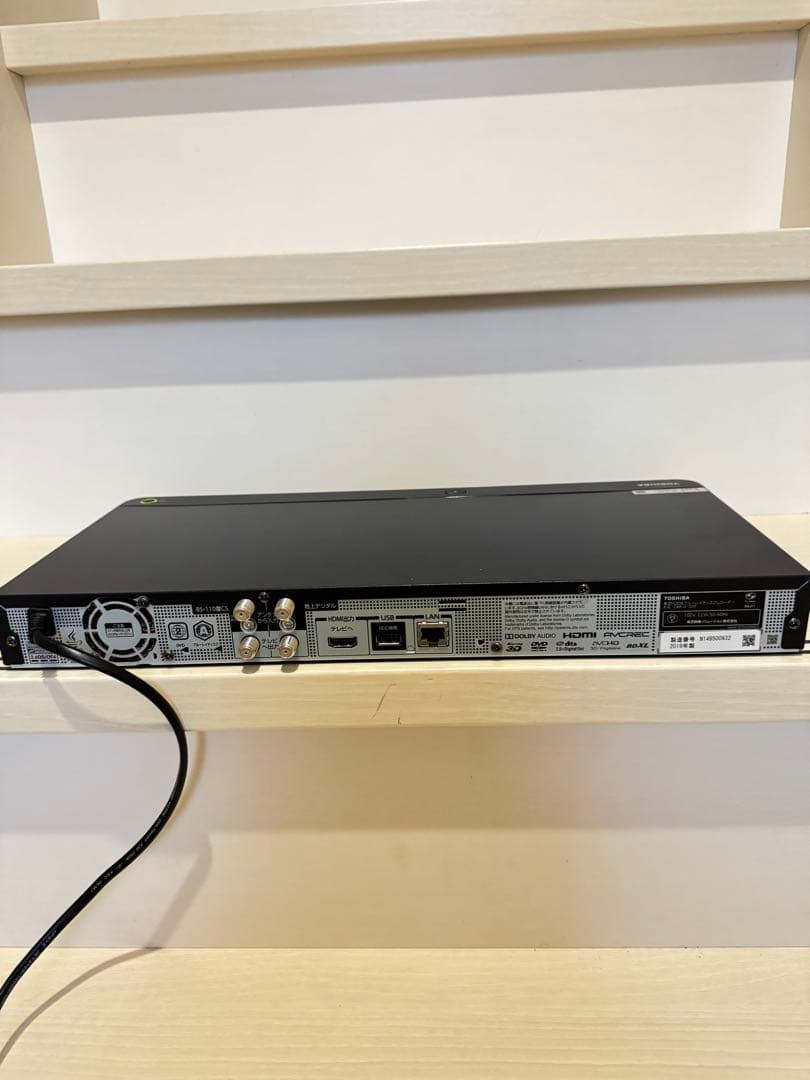 TOSHIBA 東芝 DBR-W1009 ブルーレイレコーダー 2019年製