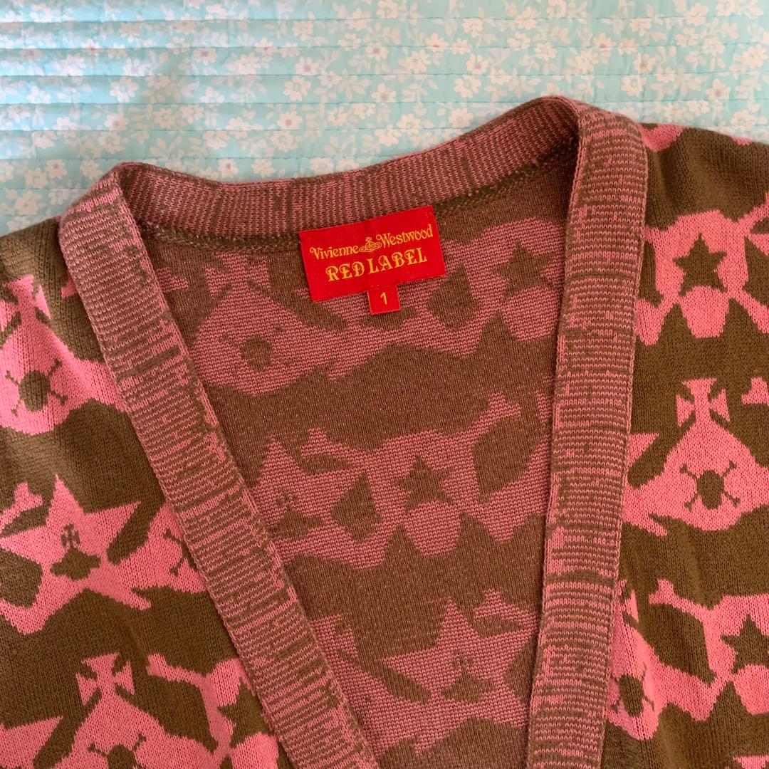 【美品】Vivienne Westwood ピンク×カーキ　カーディガン