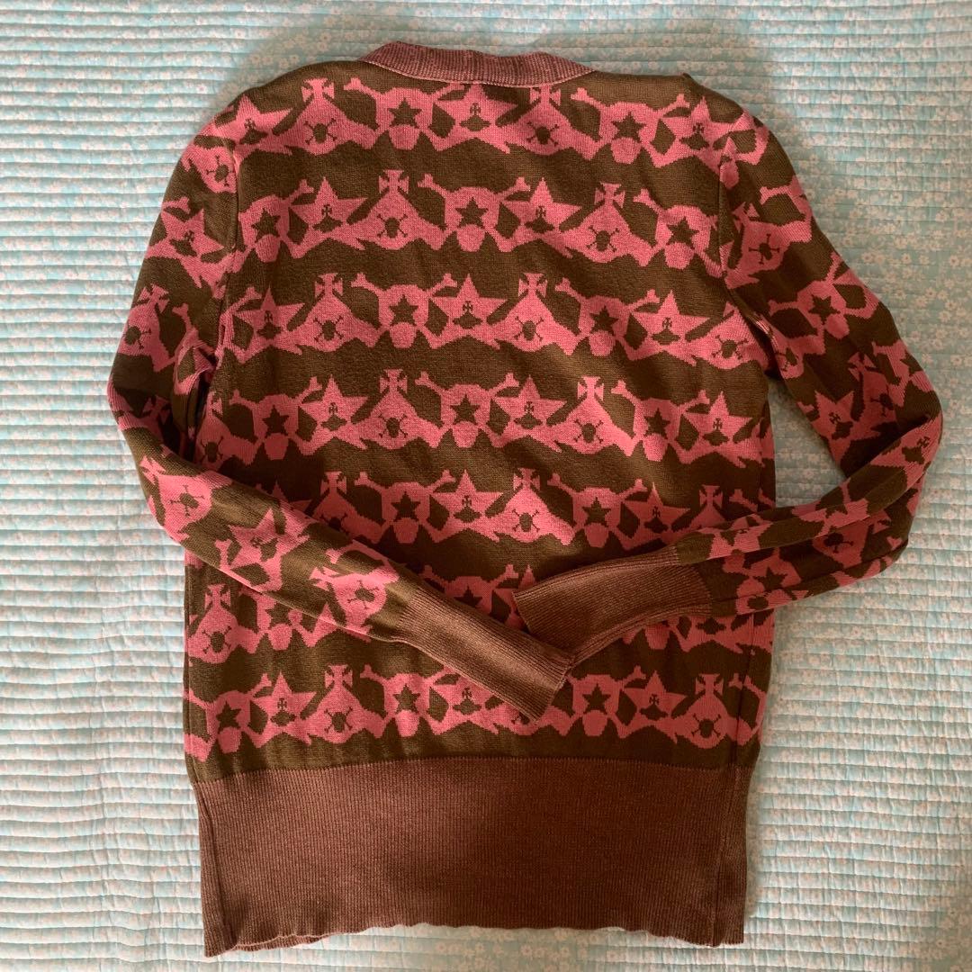 【美品】Vivienne Westwood ピンク×カーキ　カーディガン