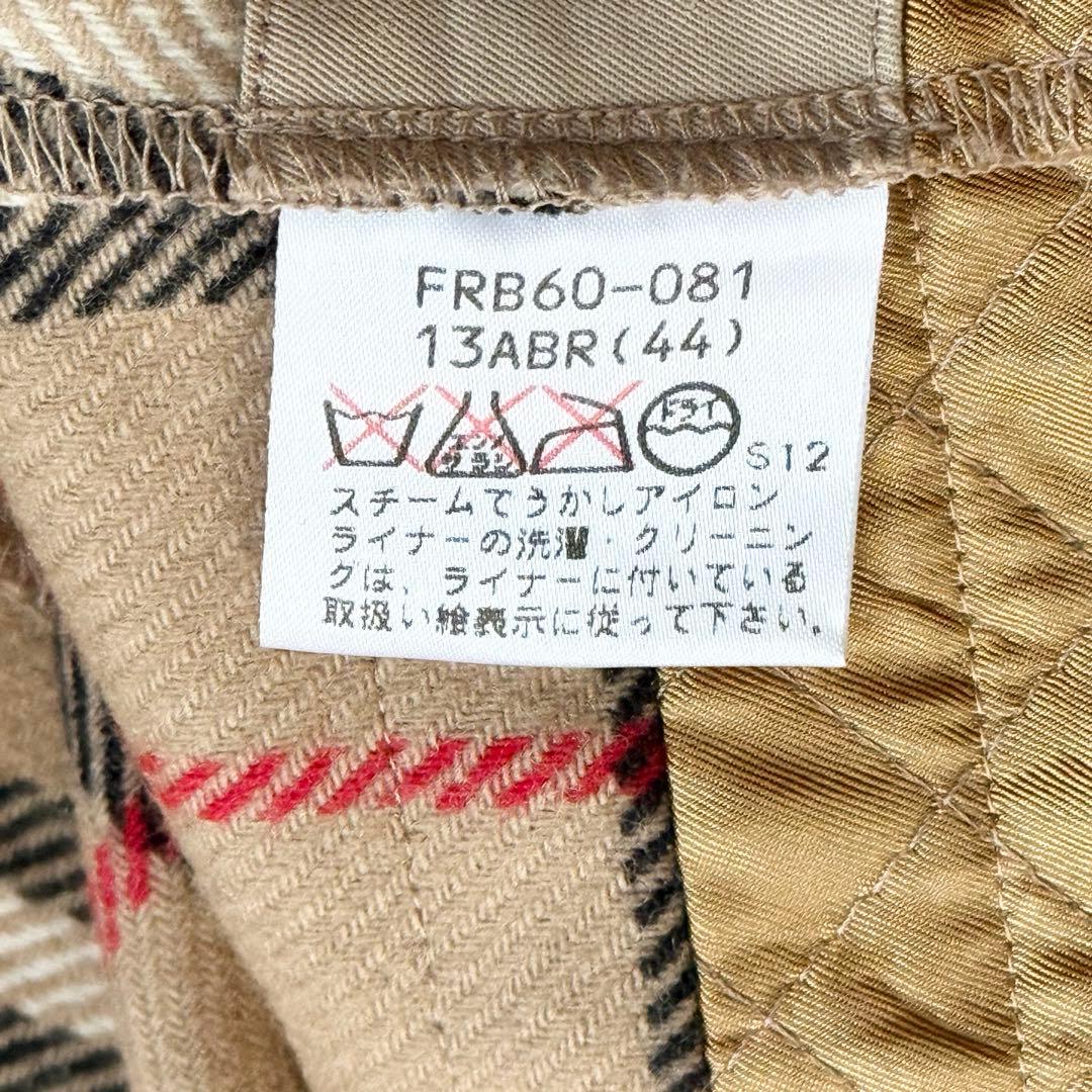 バーバリーズ ライナー付き ステンカラーコート ノバチェック 13ABR 44