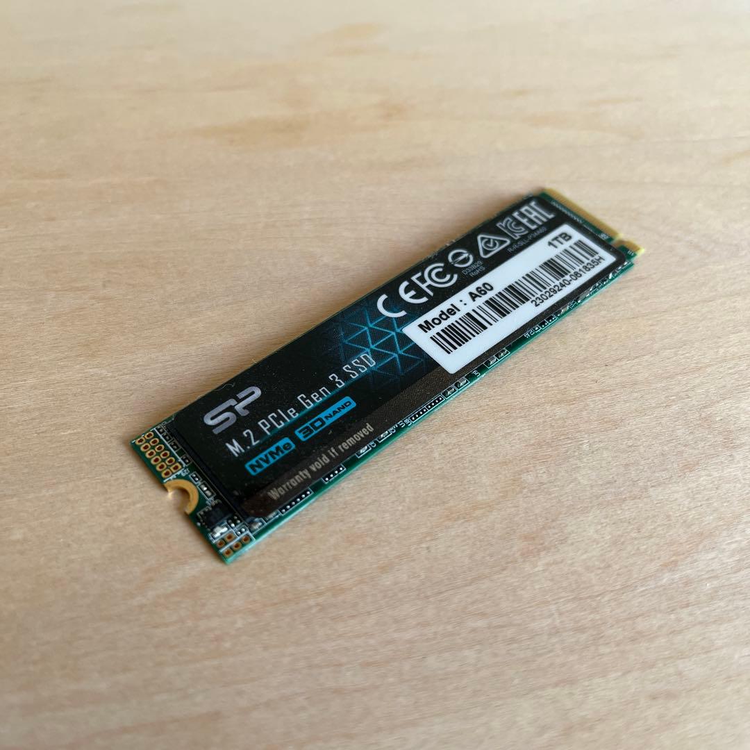 シリコンパワー M.2 SSD 1TB NVMe Gen3x4 P34A60