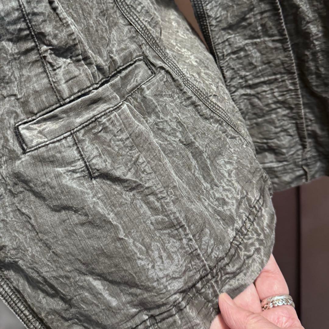 ISSEY MIYAKE イッセイミヤケ ジャケット 一重 光沢 グレー