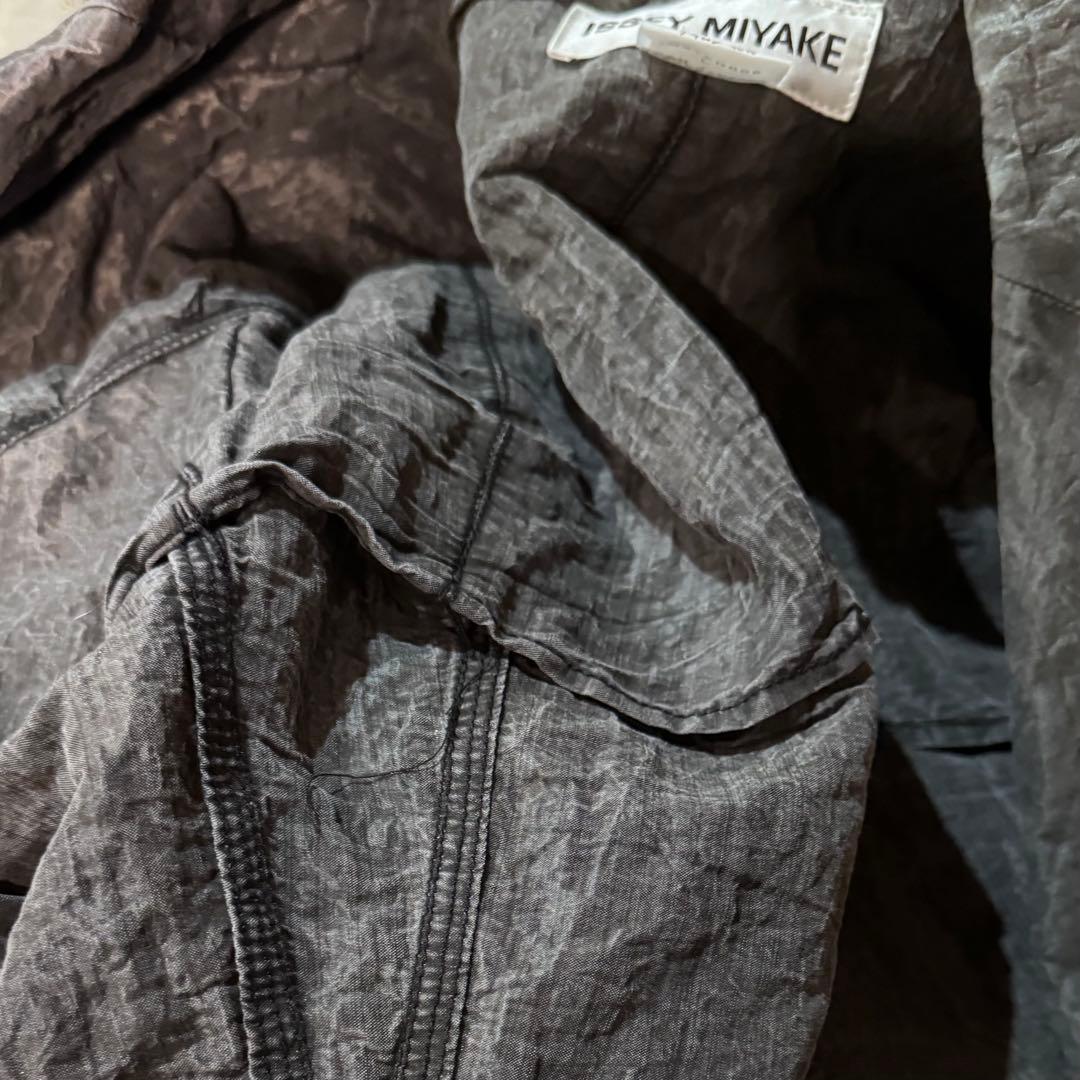 ISSEY MIYAKE イッセイミヤケ ジャケット 一重 光沢 グレー