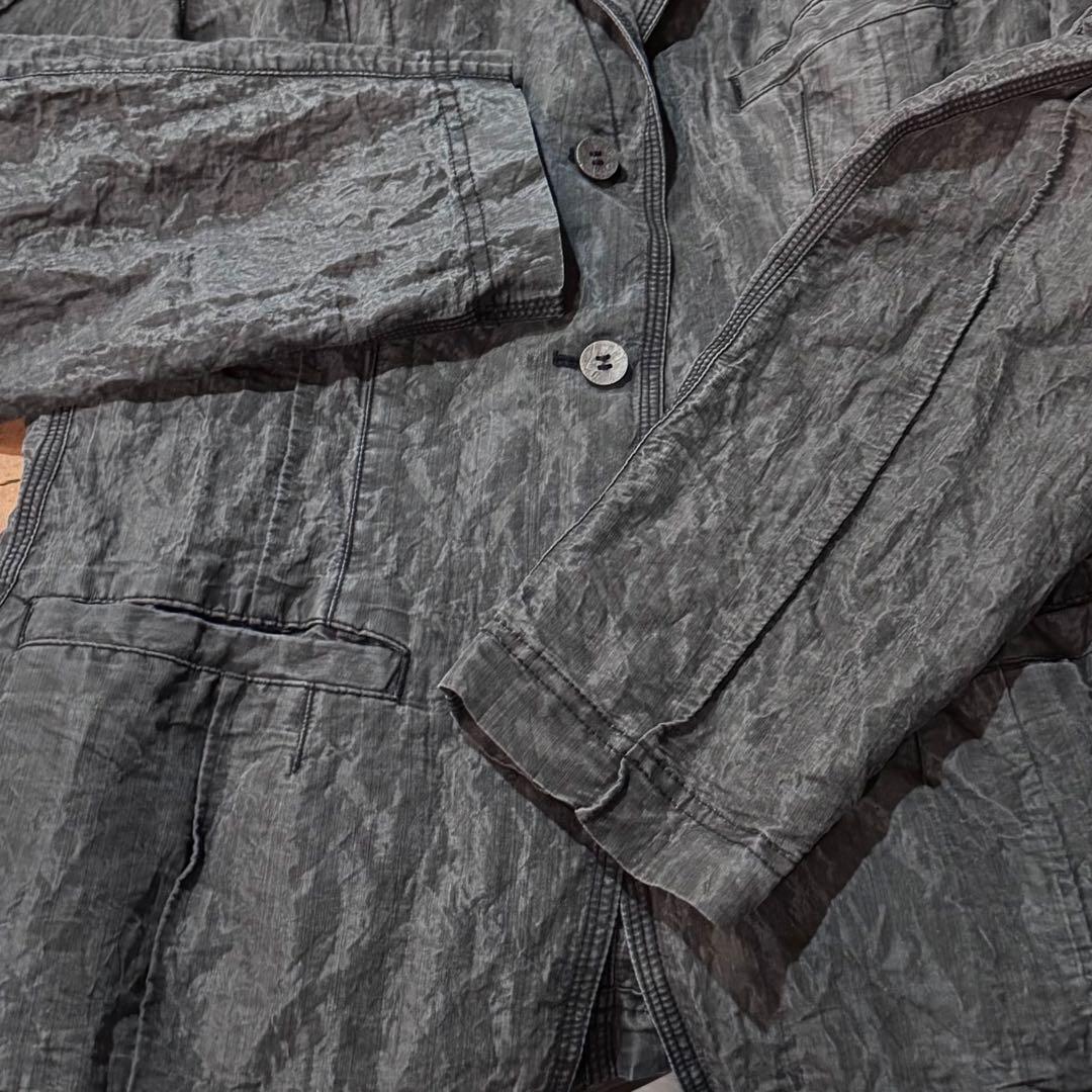 ISSEY MIYAKE イッセイミヤケ ジャケット 一重 光沢 グレー