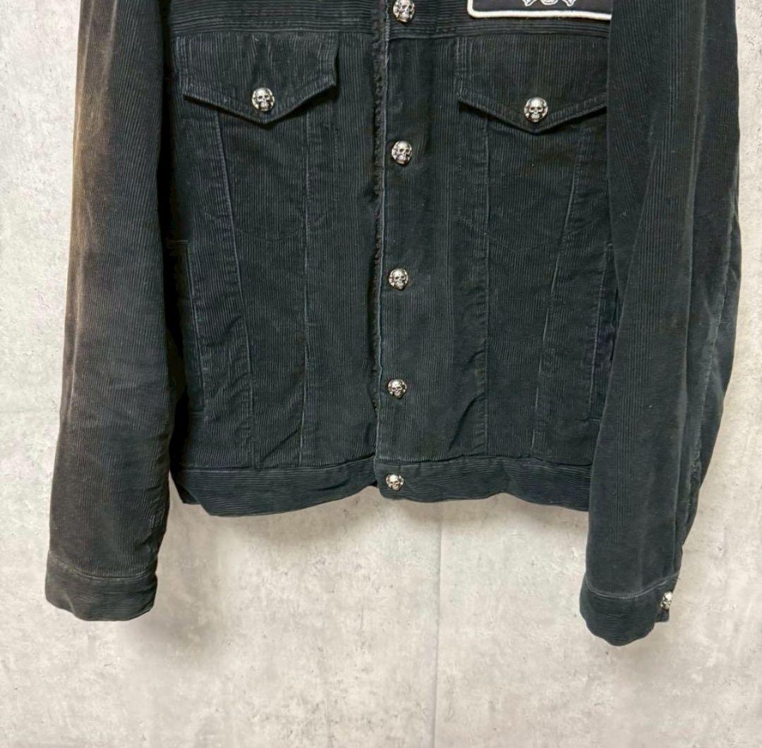CREAM　SODA　コーデュロイジャケット　スカル　ロカビリー　黒