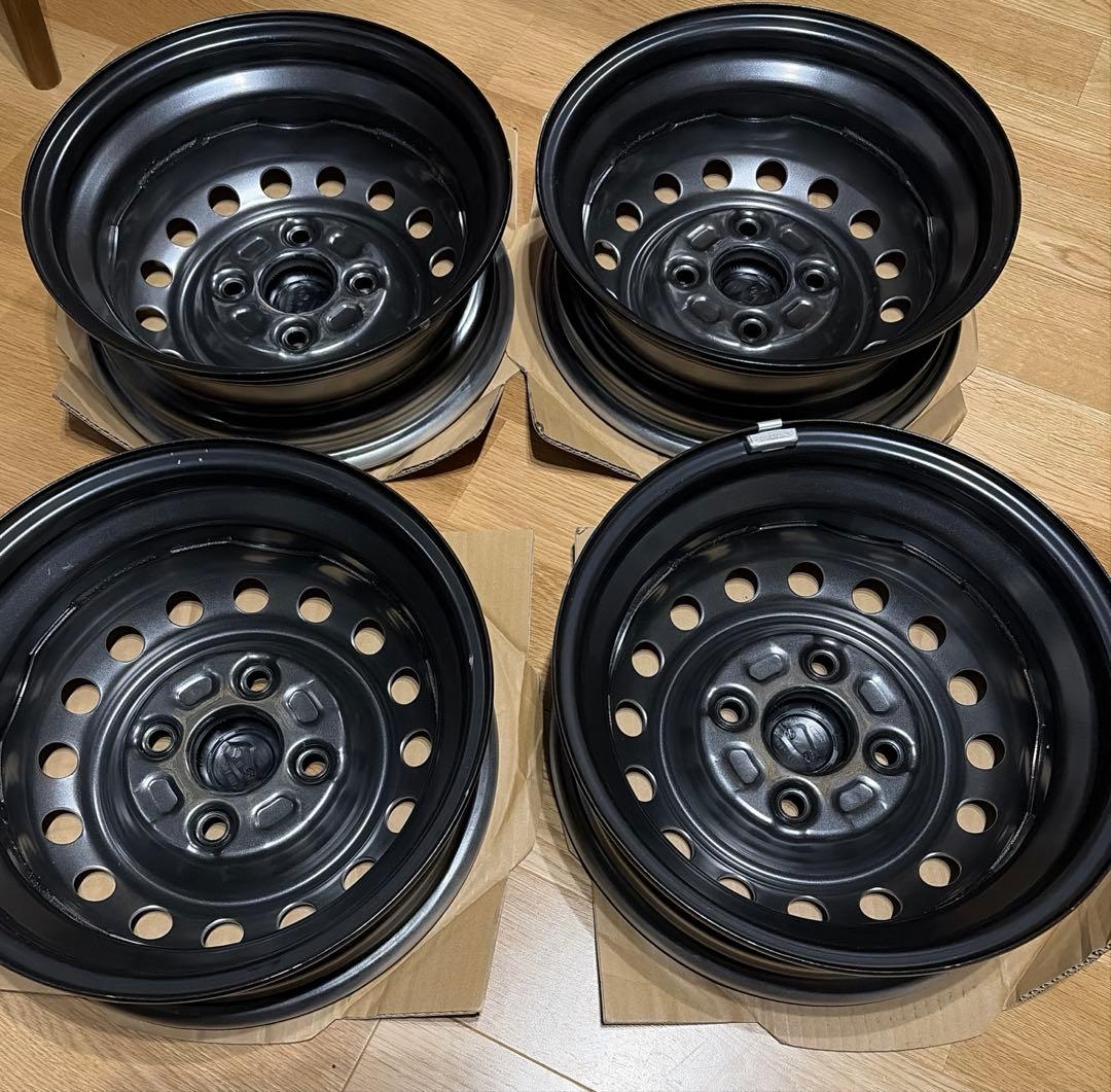 【新車取り外し】12インチ スチールホイール 4個セット