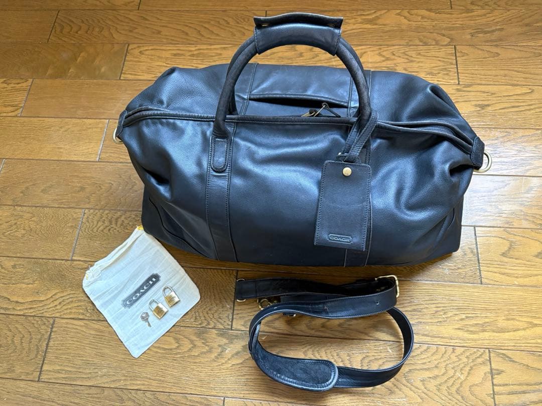 COACH 大容量ボストンバッグ ブラック　付属品付　 B6G-502L