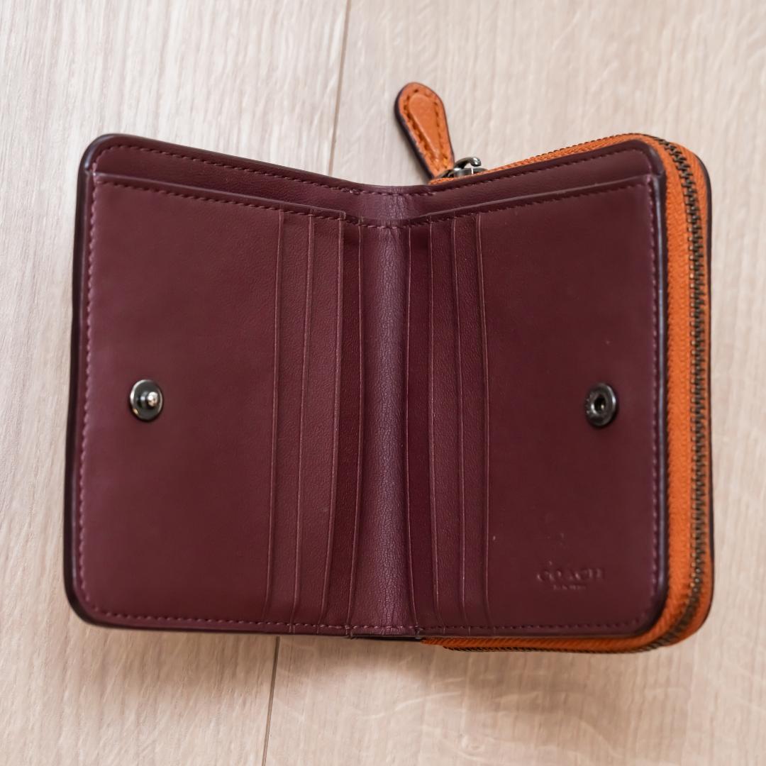 COACH コーチ　コンパクトウォレット　二つ折り財布　バイカラー