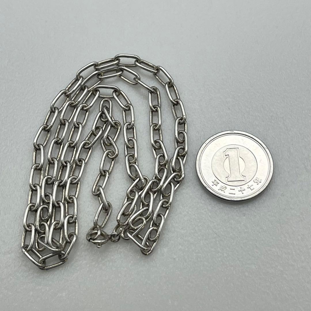 シルバー925 長あずきチェーン ネックレス 50cm
