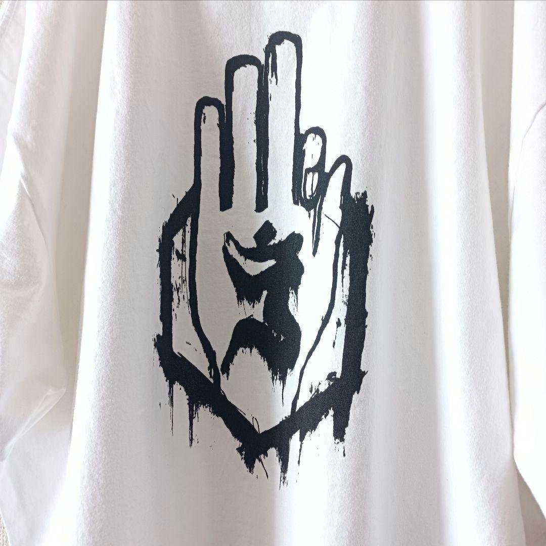 真天地開闢集団ジグザグ 参拝装束 定番 Tシャツ 白 呪文 XXXL