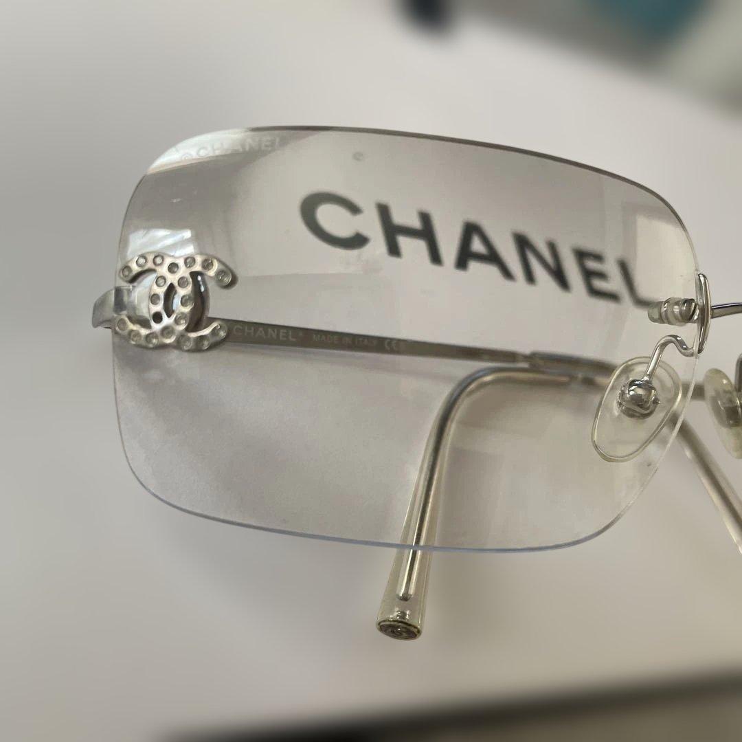 人気✨CHANEL シャネル リムレス サングラス ココマーク 4017